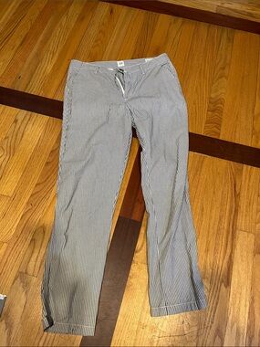 GAP Men's Navy and White Striped Chinos